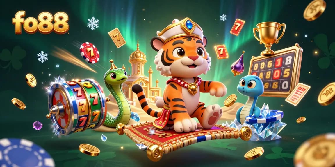 Spin to win with fo88's vibrant slot games featuring unique characters and rich animations.