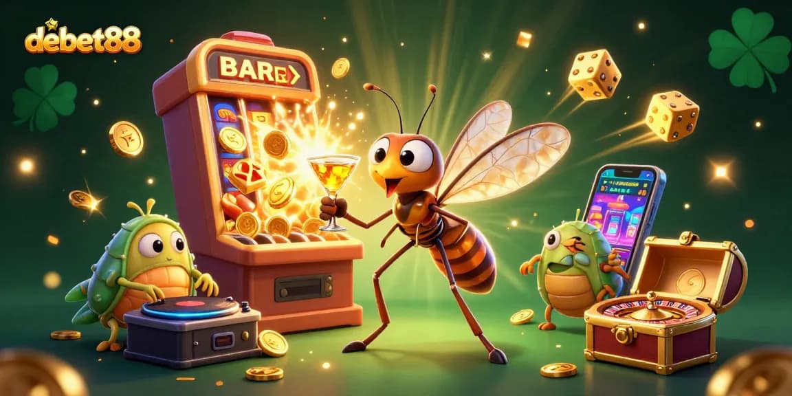 Experience thrilling gameplay at debet88 with a vibrant casino scene featuring animated characters and dynamic game elements.