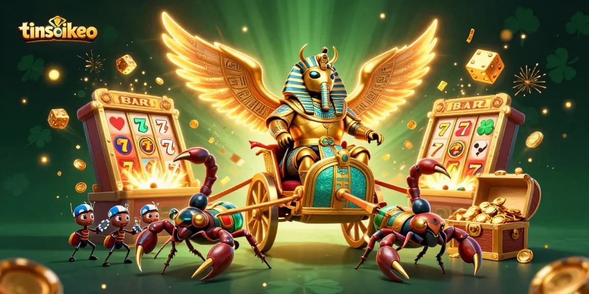 Engage with tinsoikeo's exhilarating slots experience featuring a stunning chariot scene.