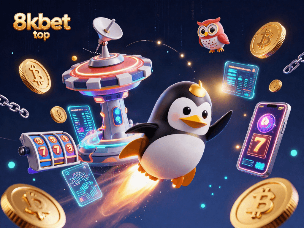 Bet on the thrilling excitement of 8kbet top with a dynamic golden penguin blasting to a casino!