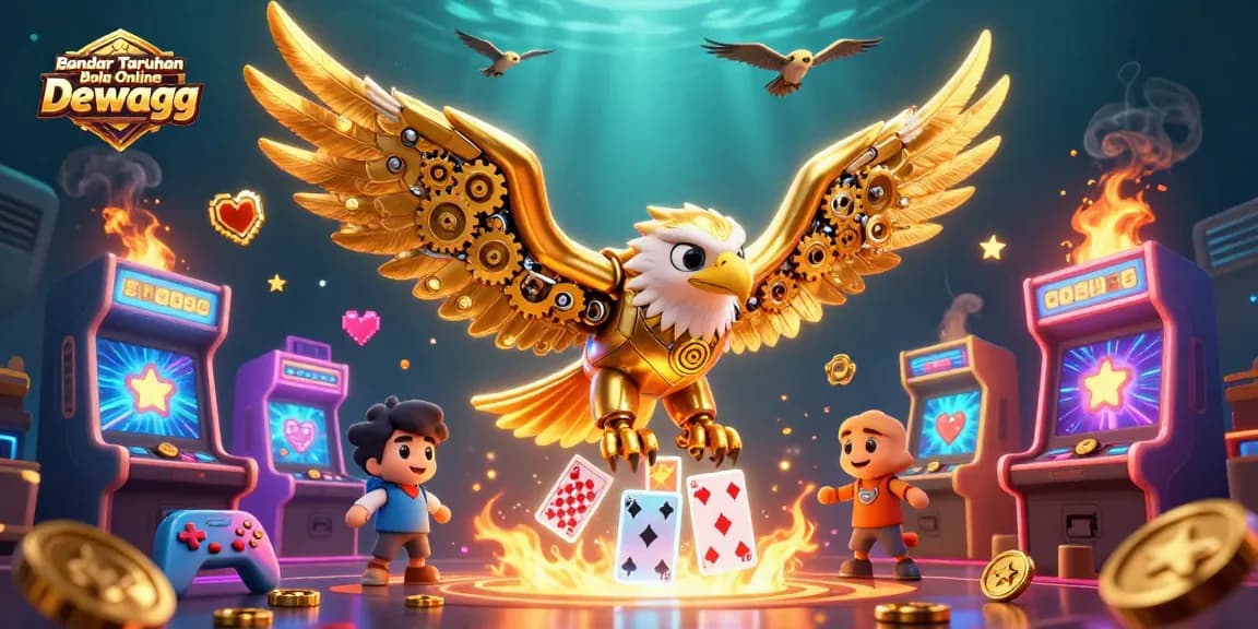 Engage with Bandar Taruhan Bola Online Dewagg through a thrilling array of holographic playing cards and energetic gaming elements.