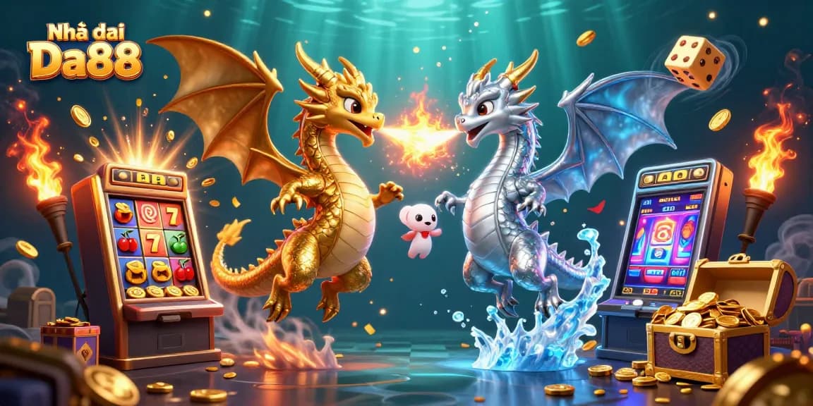 Win big at Nhà cái Da88 with this vibrant 3D casino illustration showcasing thrilling games and jackpots.