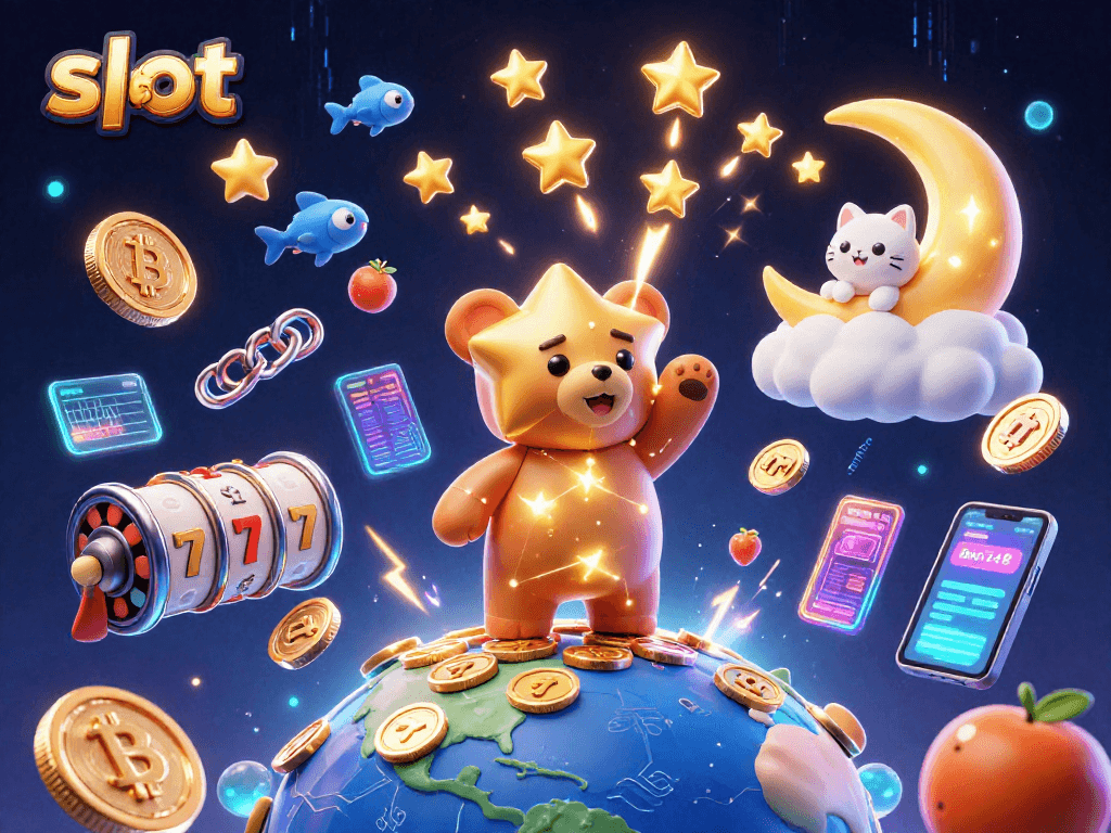 Engage with thrilling slot games featuring vibrant characters and crypto elements!