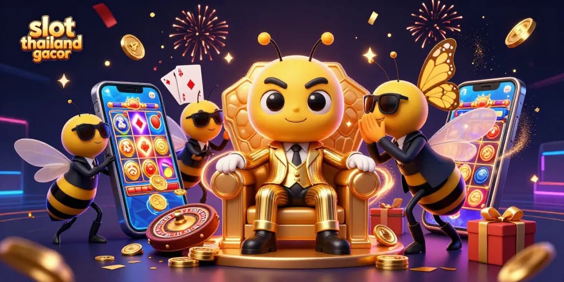 Experience thrilling gameplay with slot thailand gacor featuring vivid slot machine elements in a dynamic casino scene.