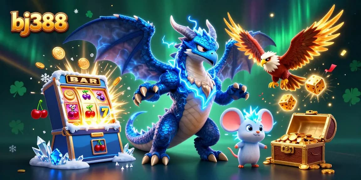 Engage with bj388's thrilling casino experience featuring electric visuals and vibrant gaming elements.