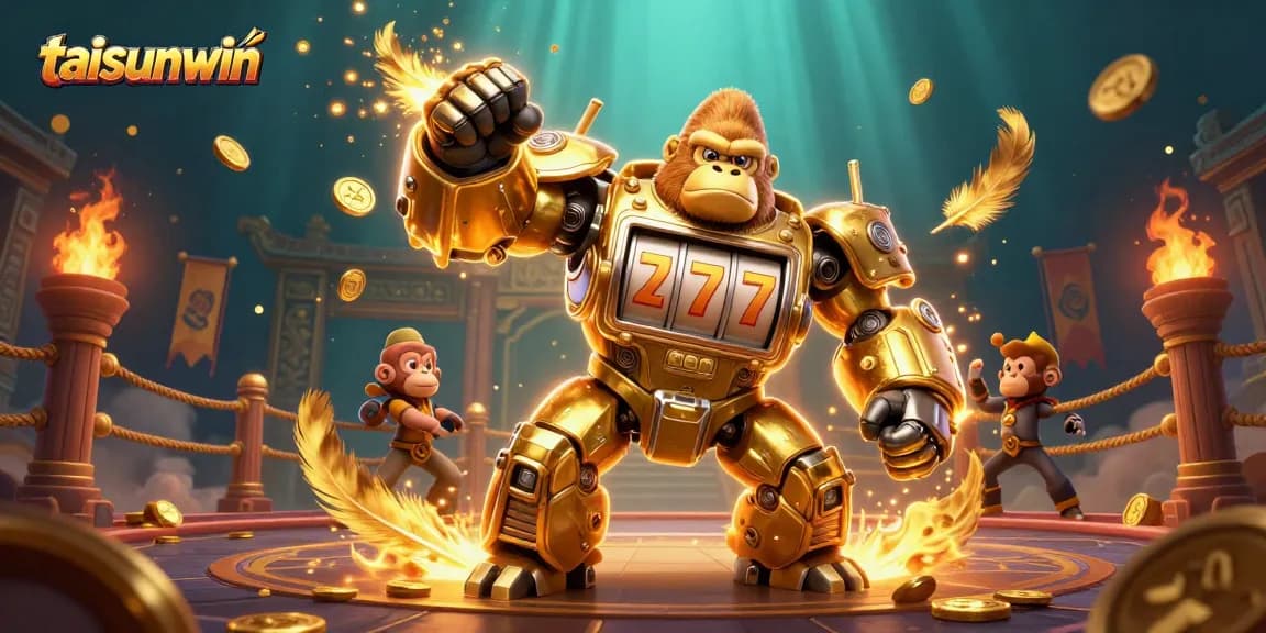 Experience the thrill of gaming with taisunwin featuring energized characters in a dynamic casino scene.