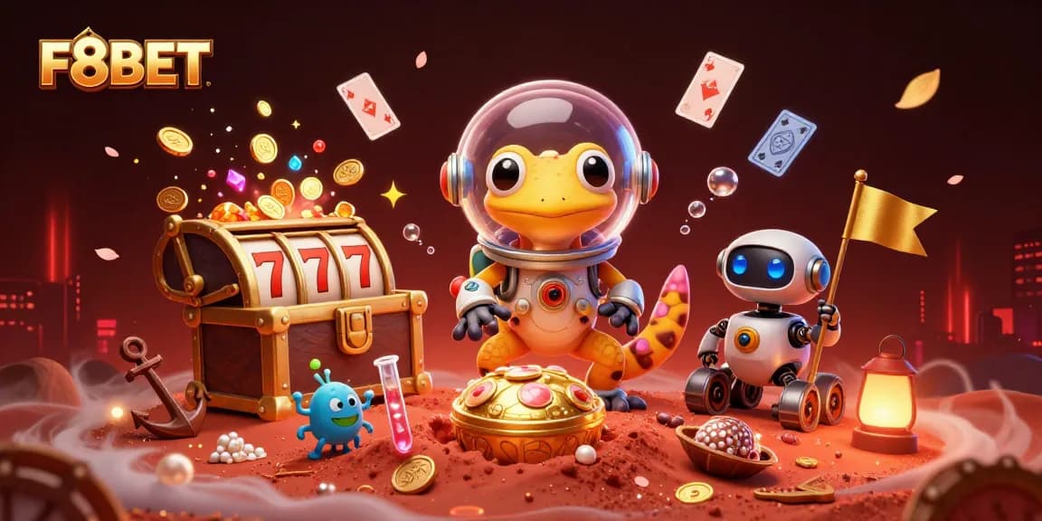 Spin the reels and win big at F8BET's golden Martian casino adventure!
