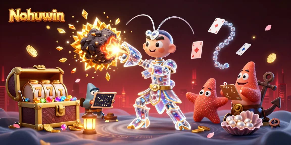 Nohuwin players enjoy exciting slots amidst magical 3D cosmic elements and treasures.