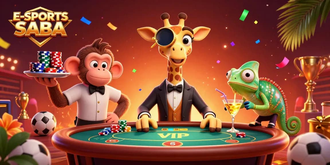 Winning strategies at E-SPORTS SABA with lively characters in a dynamic casino setting.