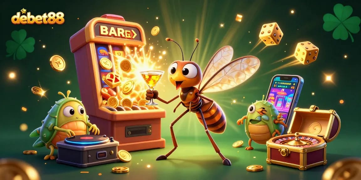 Experience thrilling gameplay at debet88 with a vibrant casino scene featuring animated characters and dynamic game elements.