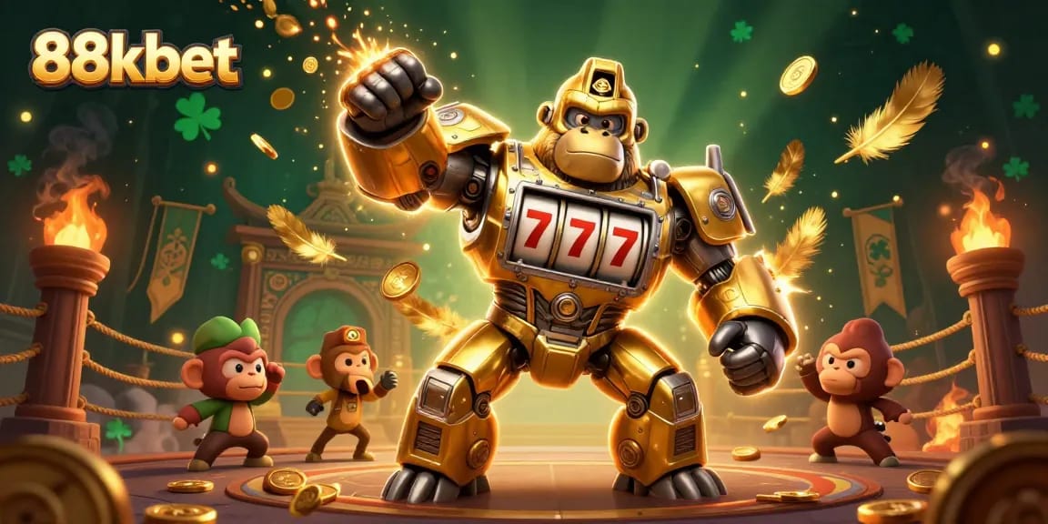 Experience thrilling wins at 88kbet with dynamic gaming action in an immersive, casino-themed scene.