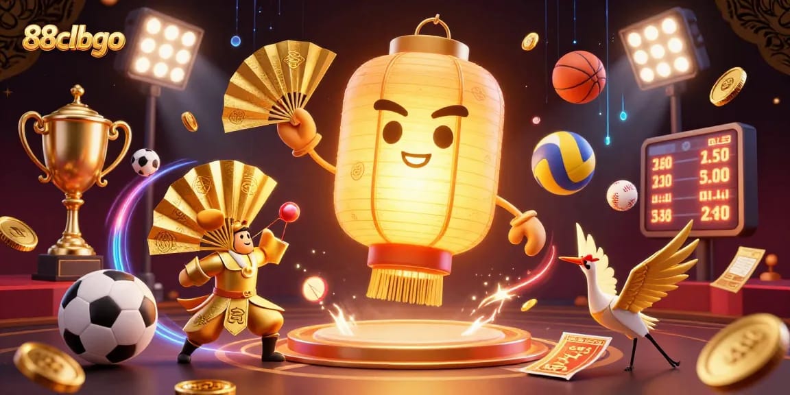 Engage in thrilling gameplay at 88clbgo, with a vibrant casino scene featuring glowing characters and dynamic game elements.