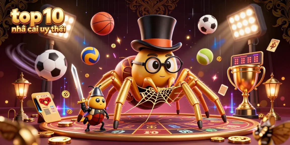 Experience the thrill of top 10 nhà cái uy tín in action with this dynamic 3D casino scene.