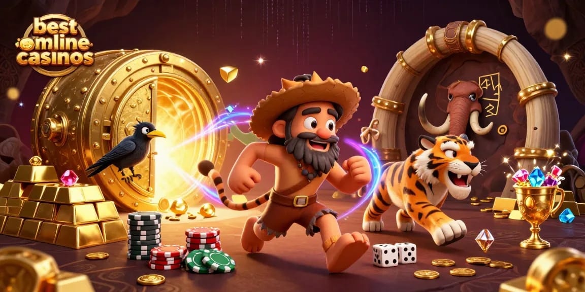 Experience the best new online casinos with vibrant fun, gold treasures, and prehistoric charm!