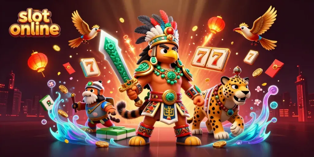 Experience the thrill of slot online gaming with iconic slot machines and engaging characters.