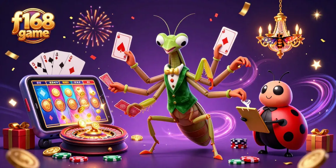 Experience the thrill of the f168 game with a vibrant, action-packed casino scene featuring dynamic characters and elements.