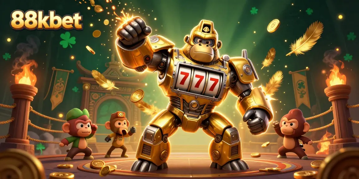 Experience thrilling wins at 88kbet with dynamic gaming action in an immersive, casino-themed scene.
