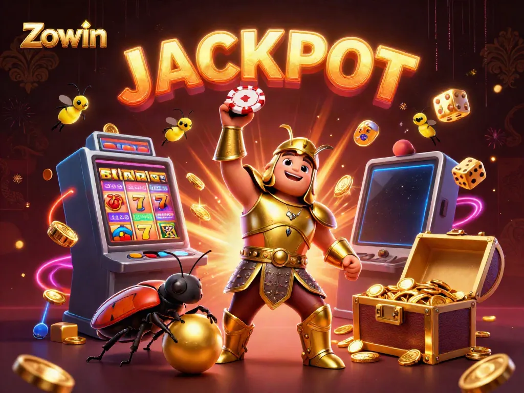 Win big with Zowin’s game-changing jackpot luck showcased by a powerful beetle champion.