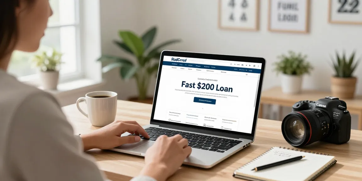 Experience a fast $200 loan application at home with a cozy setup, highlighting accessibility and comfort.