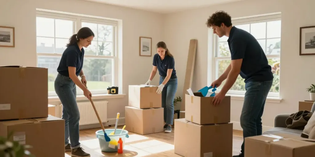 House Clearance Edinburgh team responsibly clearing a home, emphasizing care and professionalism.