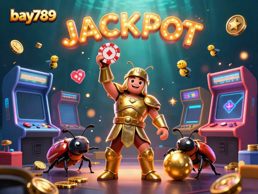 Experience bay789's thrilling jackpot atmosphere with vibrant characters and dynamic gaming elements.