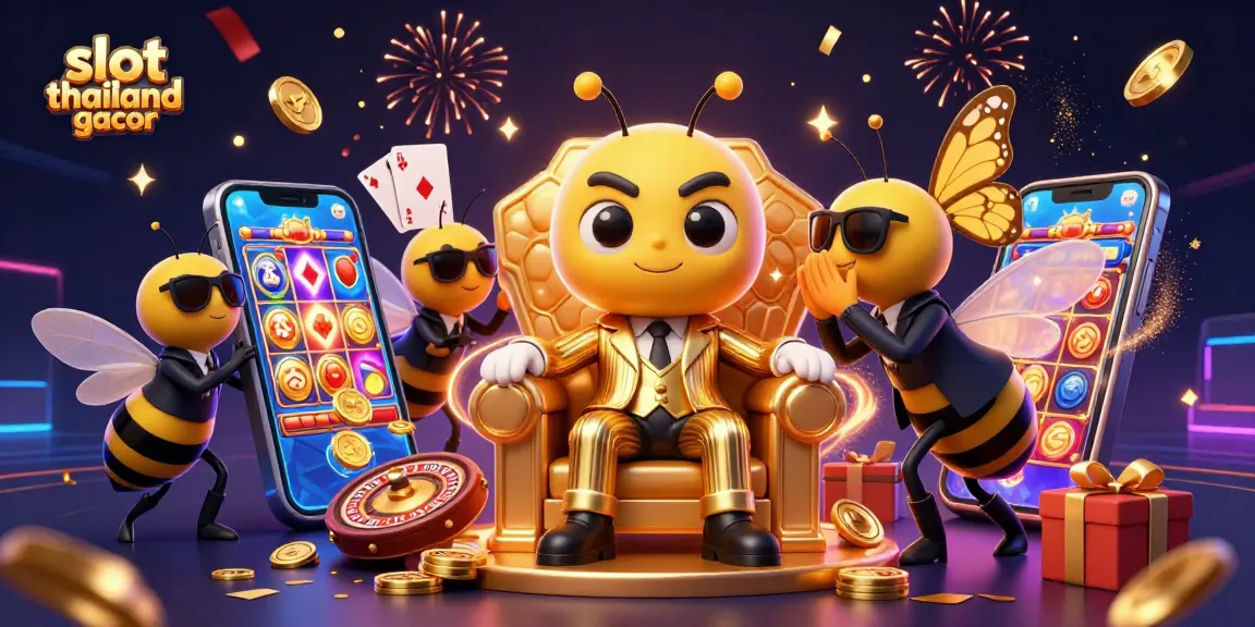 Experience thrilling gameplay with slot thailand gacor featuring vivid slot machine elements in a dynamic casino scene.