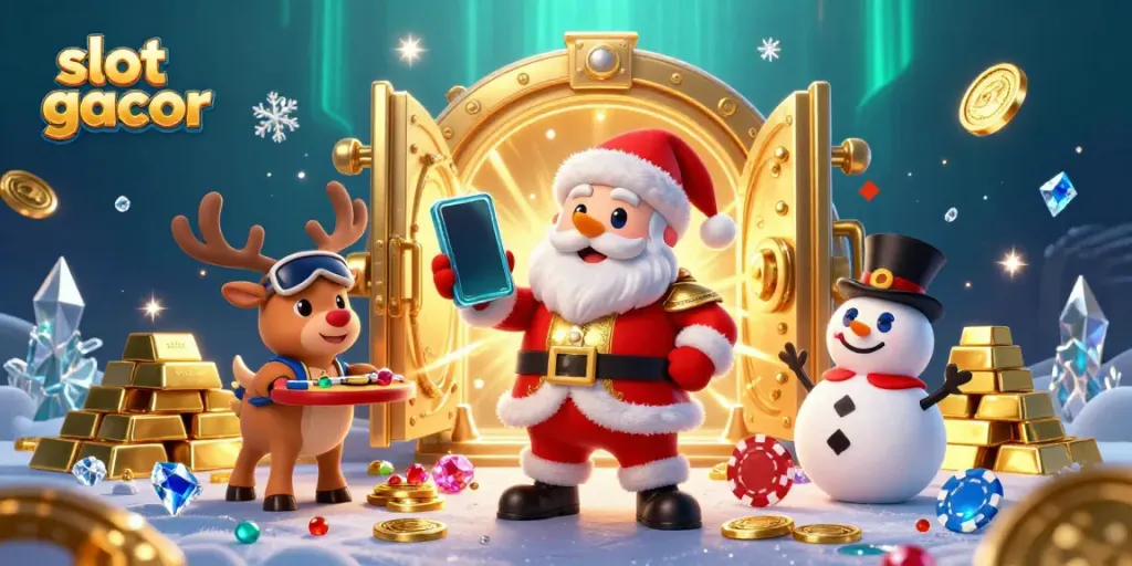 Menangkan slot gacor bersama Santa Kartun 3D dan teman-temannya di kasino penuh harta karun!