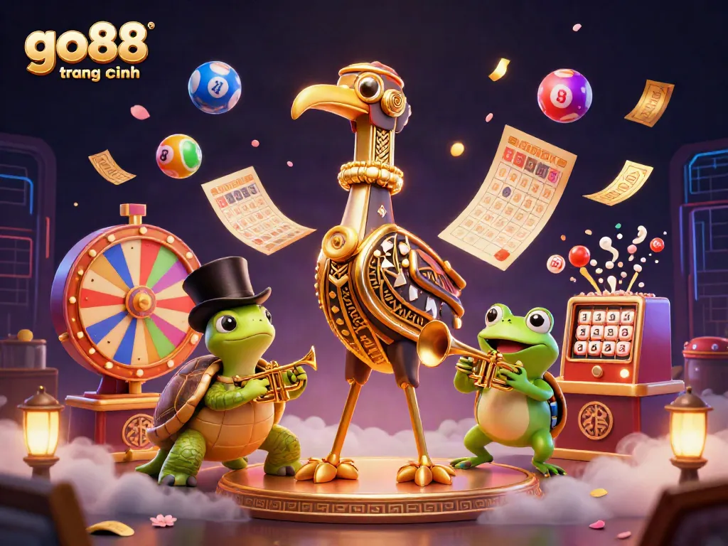 Experience the excitement at go88 trang chính with vibrant gaming elements, lively characters, and casino flair.