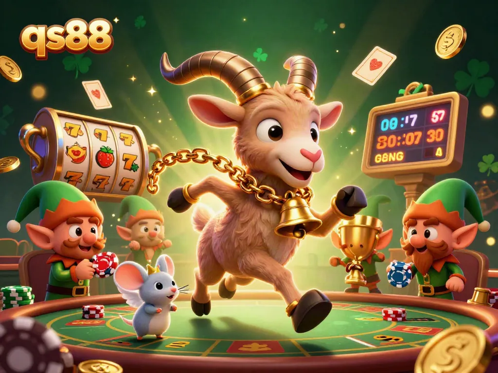 Experience thrilling gameplay with qs88 in a spooky casino scene featuring festive characters and dynamic slots.