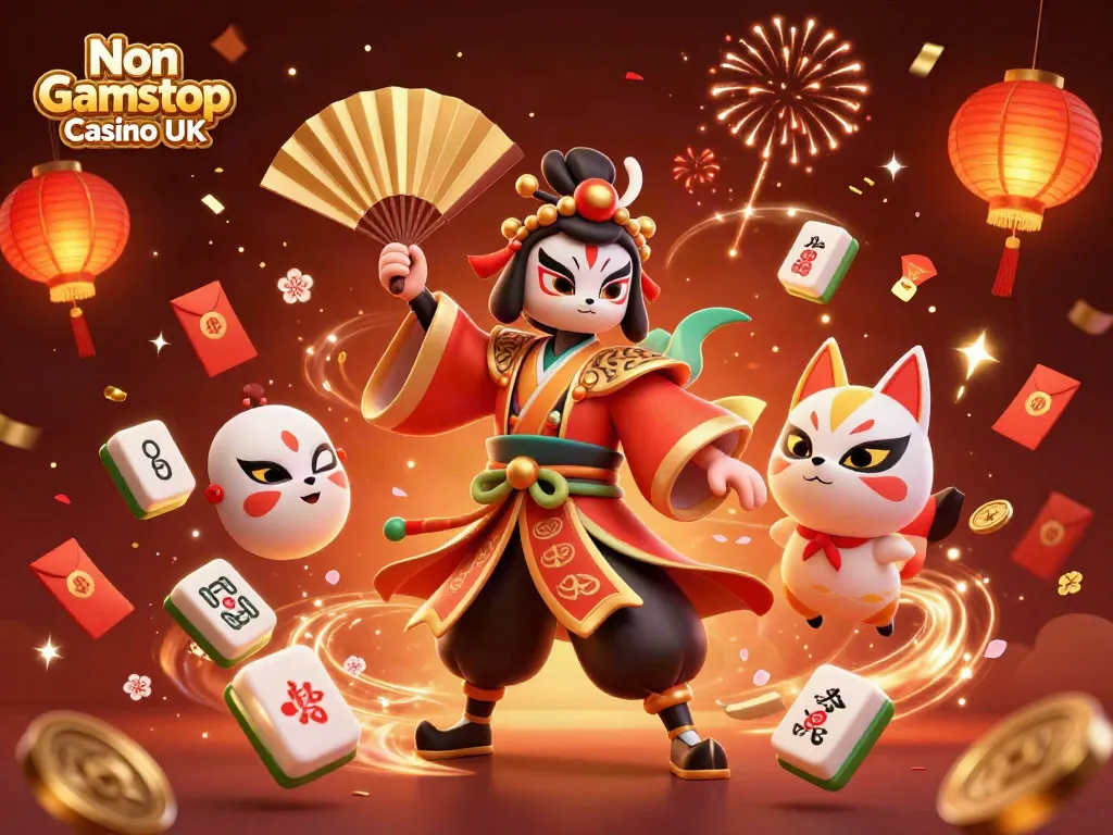 Experience the excitement at Non Gamstop Casino UK with lively festive elements and vibrant characters.