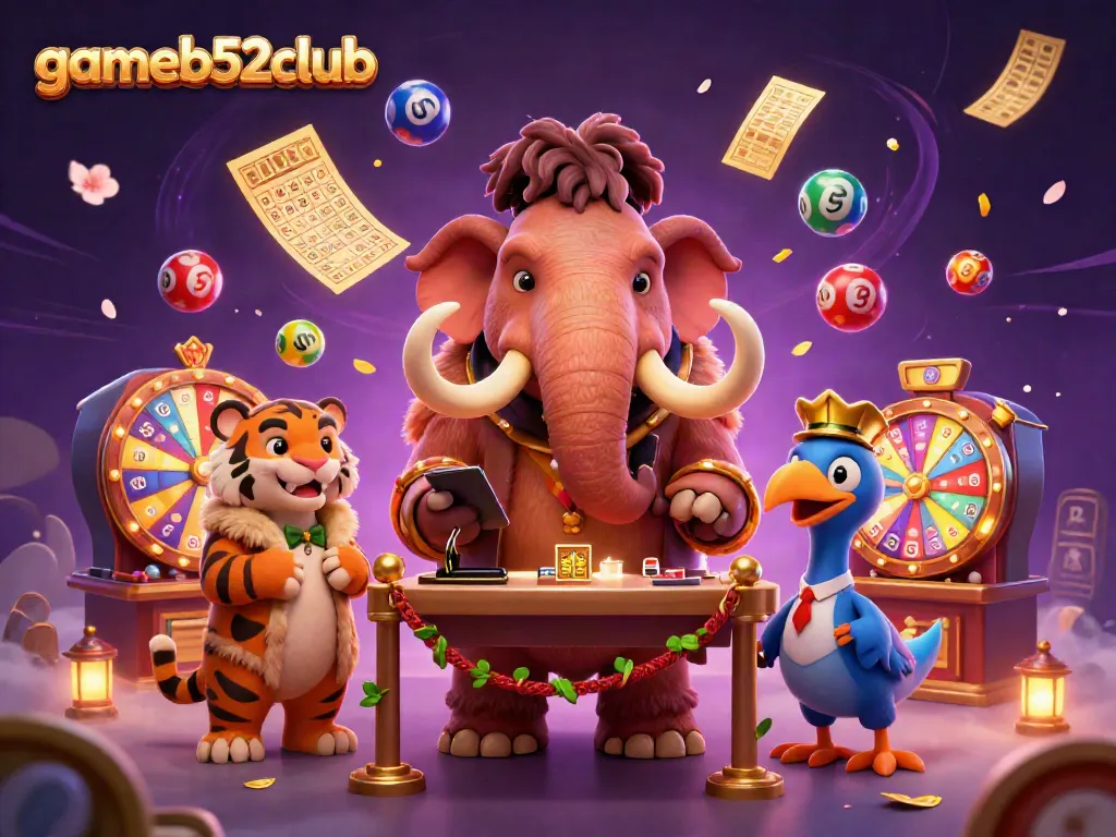Experience the thrilling casino vibe with gameb52club's exclusive illustrations featuring vibrant characters.