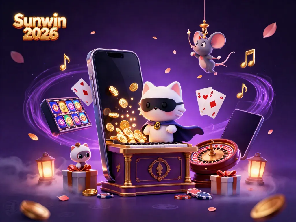 Engage with thrilling gaming at Sunwin 2026, featuring slot machines, cards, and dynamic action.